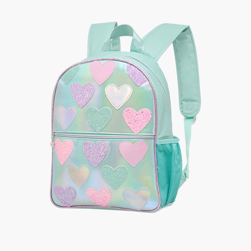OMG Backpack - Hearts metallic-15.5In-2 Cnmprt (Pvc) Blue \ 31.115X10.16X39.37 - Image 4
